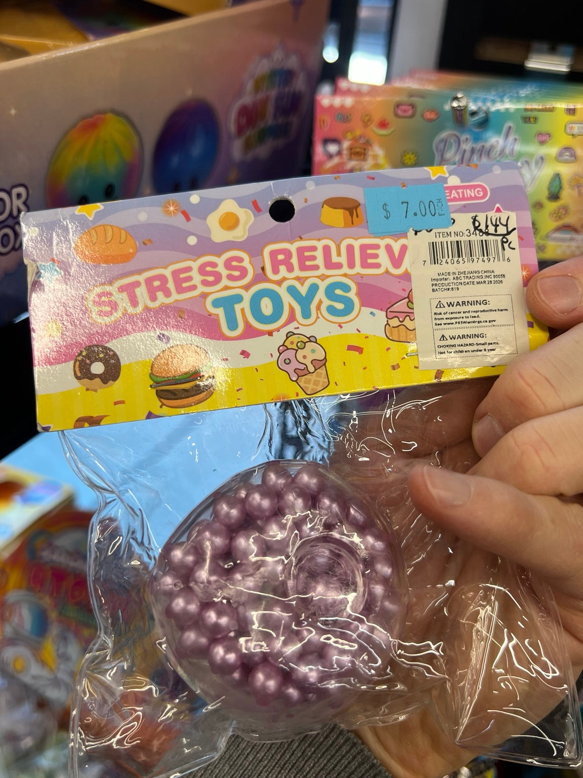 Stress Relief Pearl Bead Squishy Ball